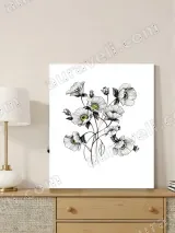 Floral Line Art Canvas Wall Art for Living Room Bedroom Home Decor – вид 3