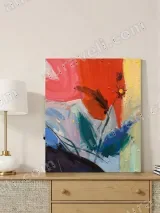 Abstract Floral Canvas Wall Art for Living Room Home Decor – view 3