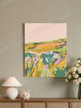 Colorful Abstract Floral Field Canvas Wall Art for Living Room Home Decor – view 4