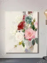 Colorful Rose Bouquet Canvas Wall Art for Living Room Bedroom Home Decor – view 2