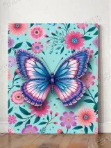 Butterfly Floral Canvas Wall Art for Bedroom Living Room Home Decor – view 2