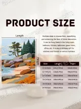 Coastal Beach Rock & Pine Canvas Wall Art for Living Room Home Decor – view 7