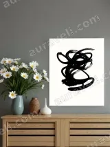 Abstract Animal Ink Brush Canvas Wall Art for Living Room Home Decor – view 2