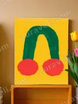 Abstract Cherry Canvas Wall Art for Living Room Decor – view 2