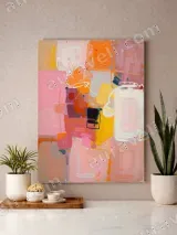 Abstract Colorful Block Canvas Wall Art for Living & Bedroom Home Decor – вид 3