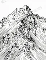 Mountain Ink Sketch Canvas Wall Art for Living Room Bedroom Home Decor wall art print
