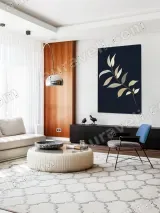 Neutral Toned Leaf Branch Canvas Wall Art for Living Room Home Decor – view 5
