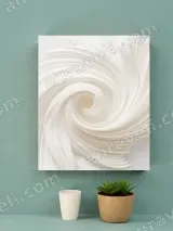 Abstract White Spiral Canvas Wall Art for Living Room Bedroom Home Decor – view 3