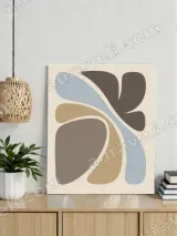 Abstract Organic Shapes Canvas Wall Art for Living Room Bedroom Decor – view 4