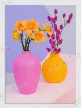 Colorful Vases & Floral Canvas Wall Art for Living Room Home Decor – view 3