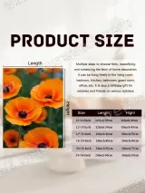 Orange Poppies Floral Canvas Wall Art for Living Room & Bedroom Home Decor – view 7