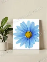 Blue Daisy Floral Canvas Wall Art for Living Room Bedroom Home Decor – view 2