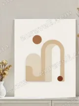 Minimalist Abstract Geometric Canvas Wall Art for Living Room Home Decor – view 3