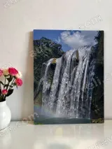 Waterfall Rainbow Nature Canvas Wall Art for Home & Living Room Decor