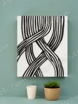 Abstract Intertwined Lines Canvas Wall Art for Living Room Home Decor