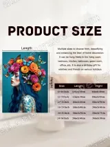 Bohemian Floral Butterfly Woman Canvas Wall Art for Home Decor – view 7