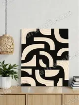 Abstract Geometric Curves Canvas Wall Art for Living Room Bedroom Home Decor – view 3