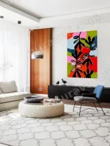Abstract Botanical Canvas Wall Art for Living Room Home Decor – view 4