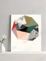 Abstract Geometric Polygon Canvas Wall Art for Living Room Home Decor – view 2