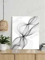 Modern Abstract Line Flow Canvas Wall Art for Living & Bedroom Home Decor – view 3