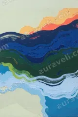 Abstract Colorful Wave Canvas Wall Art for Living Room framed modern home decor