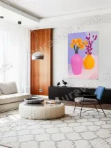 Colorful Vases & Floral Canvas Wall Art for Living Room Home Decor – view 5