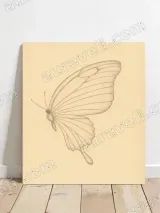 Butterfly Sketch Canvas Wall Art for Living Room Bedroom Home Decor