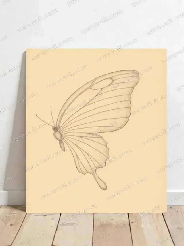 Butterfly Sketch Canvas Wall Art for Living Room Bedroom Home Decor — art print