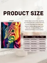 Colorful Zebra Pop Art Canvas Wall Art for Home Decor – view 7