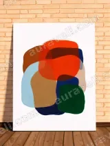 Abstract Color Block Canvas Wall Art for Living Room Home Decor – view 2