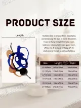 Abstract Blue & Orange Shapes Canvas Wall Art for Living Room Home Decor – view 7