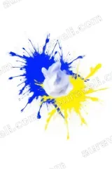 Abstract Blue Yellow Splash Canvas Wall Art for Living framed modern home decor
