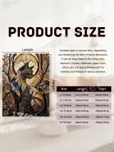 Stained Glass Cat Canvas Wall Art for Living Room Home Decor – view 7
