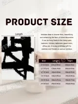 Abstract Black Brushstroke Canvas Wall Art for Living Room Home Decor – view 6