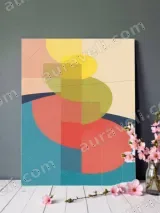 Abstract Geometric Canvas Wall Art for Living Room Home Decor