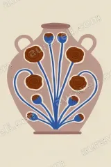 Floral Vase Canvas Wall Art for Living Room Bedroom framed modern home decor