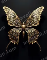 Ornate Golden Butterfly Canvas Wall Art for Living Room Bedroom Home Decor wall art print