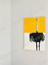 Minimalist Ostrich Canvas Wall Art for Living Room Home Decor – view 2
