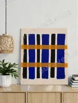 Abstract Geometric Stripe Canvas Wall Art for Living Room Home Decor – view 3