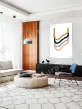 Abstract Wavy Layers Canvas Wall Art for Modern Home Decor – view 5