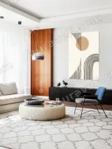 Abstract Geometric Line & Circle Canvas Wall Art for Home Decor – view 5