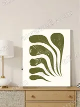 Abstract Botanical Leaf Canvas Wall Art for Living Room Decor – view 4