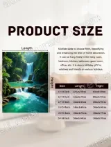 Turquoise Waterfall Rainforest Canvas Wall Art for Living Room Decor – view 7