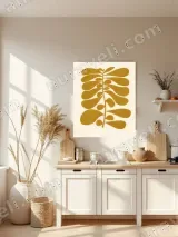 Abstract Botanical Leaf Wall Art for Living Room Decor – view 3