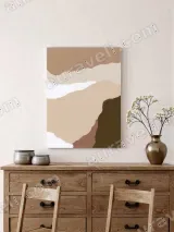 Abstract Earthy Tones Canvas Wall Art for Living Room Home Decor – view 2