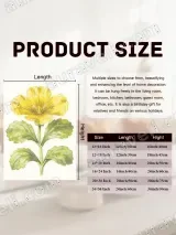 Yellow Floral Botanical Canvas Wall Art for Living Room & Bedroom Decor – вид 7