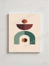 Abstract Geometric Circles & Arches Canvas Wall Art for Home Decor – view 3