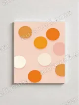 Soft Color Polka Dot Canvas Wall Art for Bedroom Home Decor – вид 3