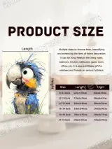 Whimsical Cartoon Parrot Canvas Wall Art for Living Room Home Decor – вид 7