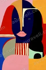 Abstract Figurative Canvas Wall Art for Living Room Decor framed modern home